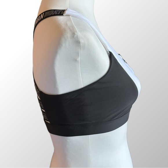 Eleven by Venus Williams Sports Bra Medium NWT Black & White The Batman - Picture 2 of 8